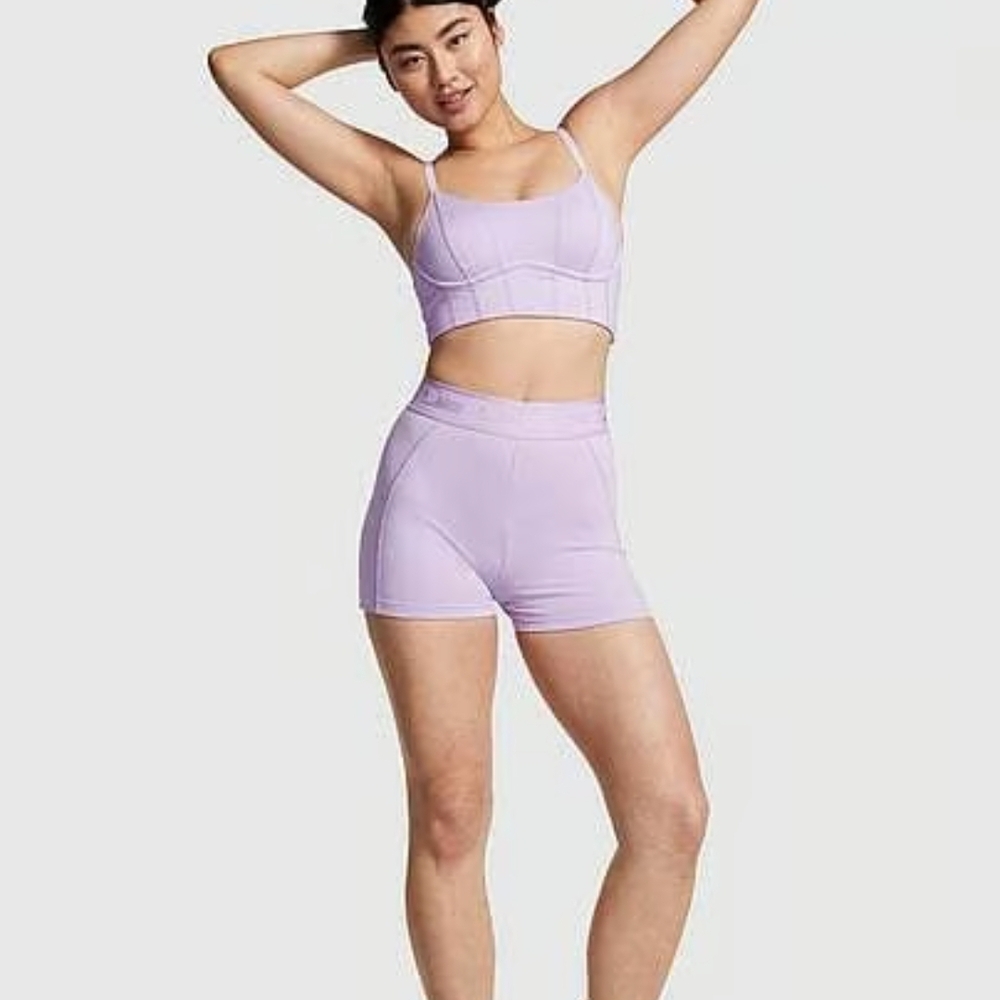4. NWT Pink Ultimate 3" Bike Shorts - Purple